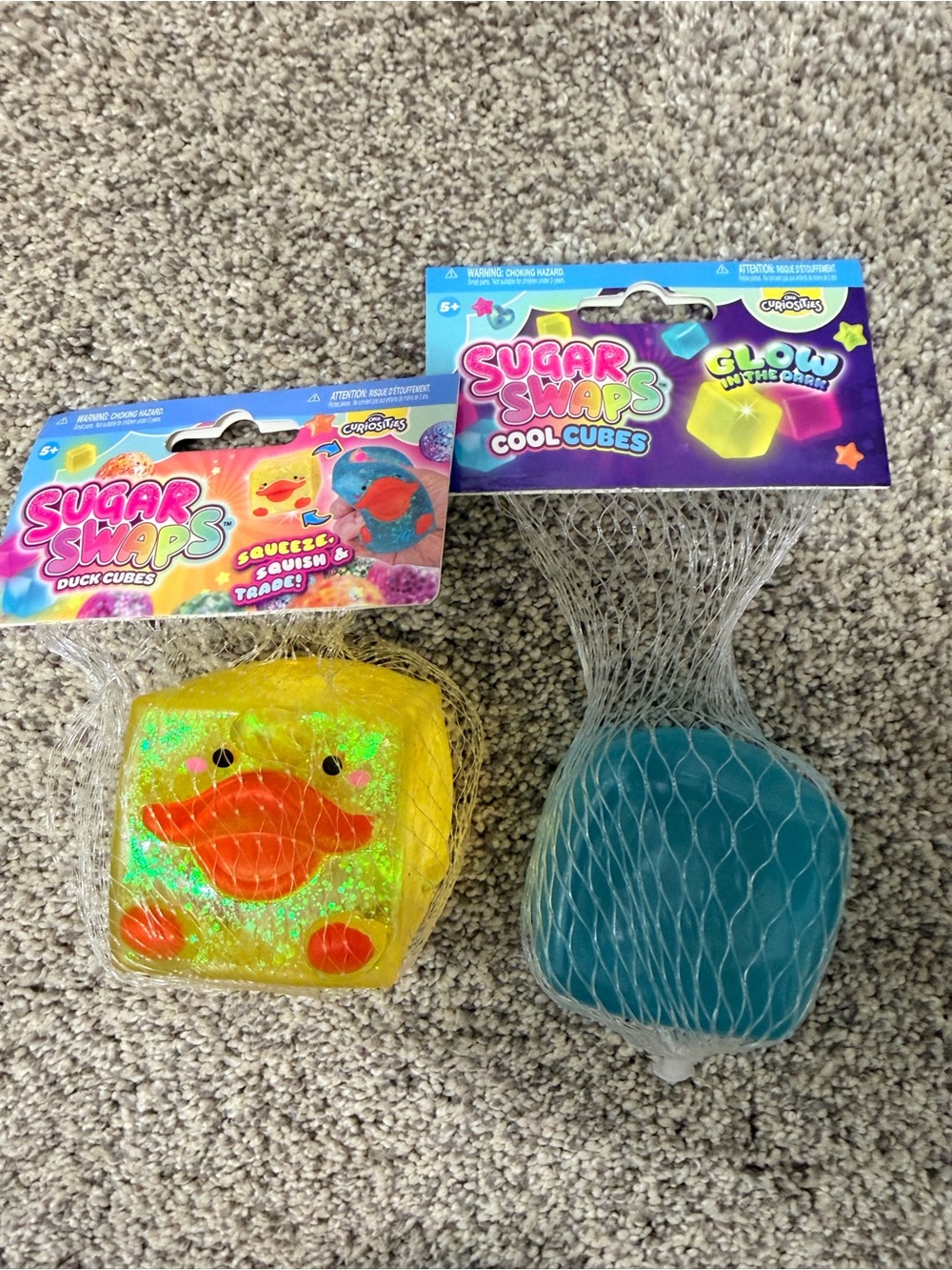 Sugar Swaps Squishy Cube Duo - Yellow Duck & Blue Cool Cube